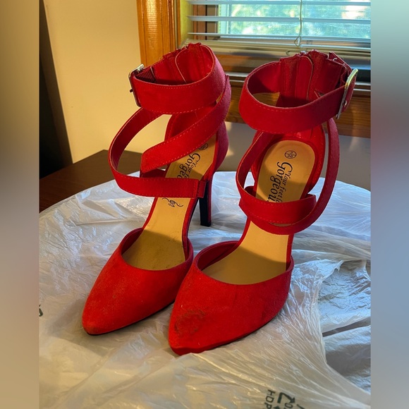 New Look Bright Red Strappy Heels EU36 - Picture 2 of 6